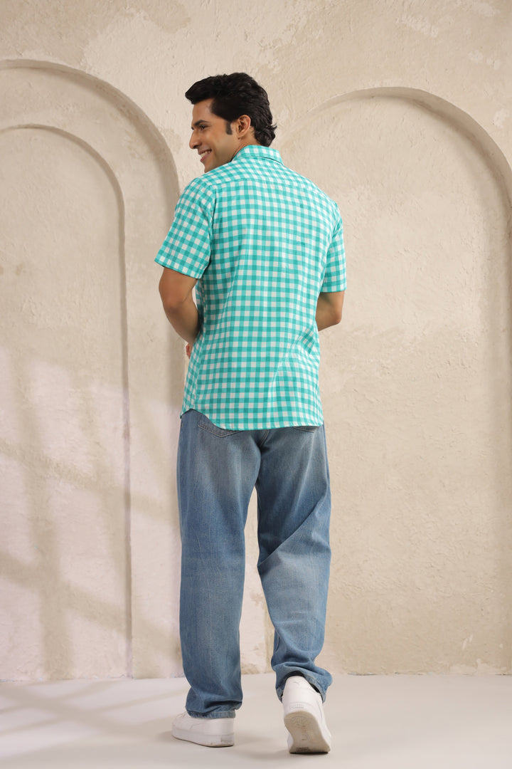 Blue Checks Regular Fit Shirt