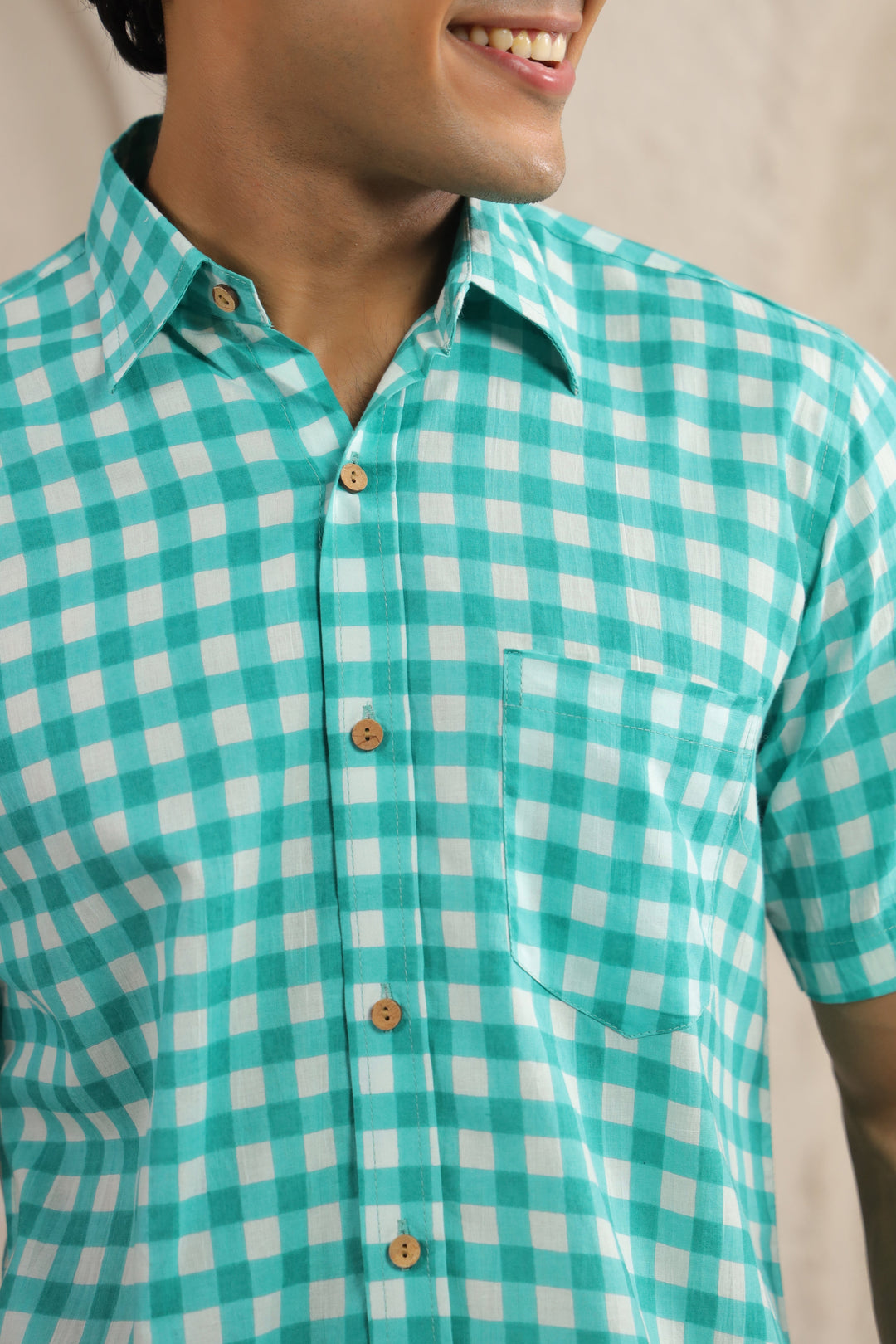 Blue Checks Regular Fit Shirt