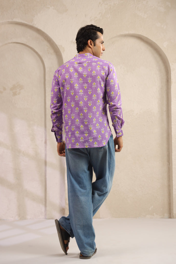 Purple Regular Shirt Kurta