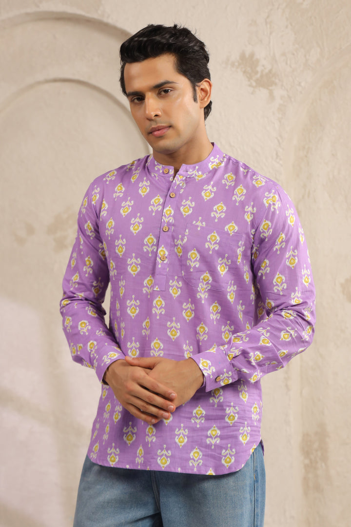 Purple Regular Shirt Kurta
