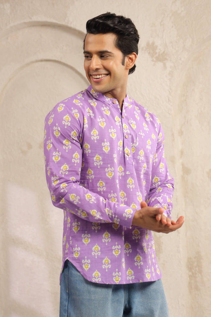 Purple Regular Shirt Kurta