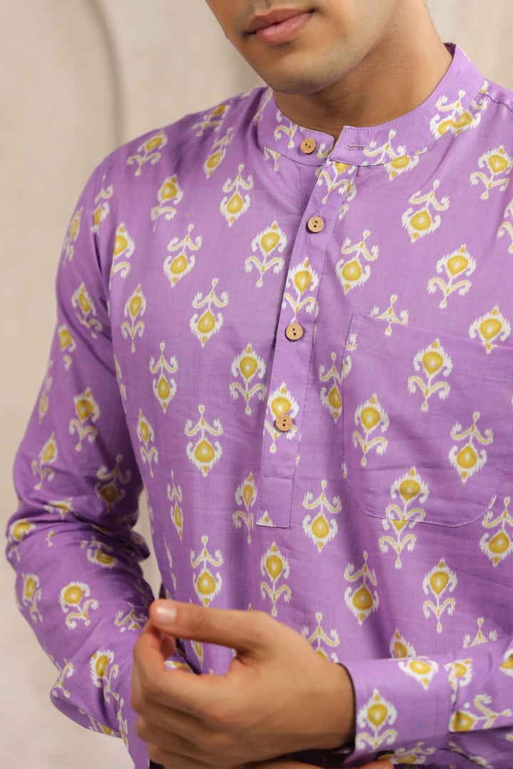 Purple Regular Shirt Kurta
