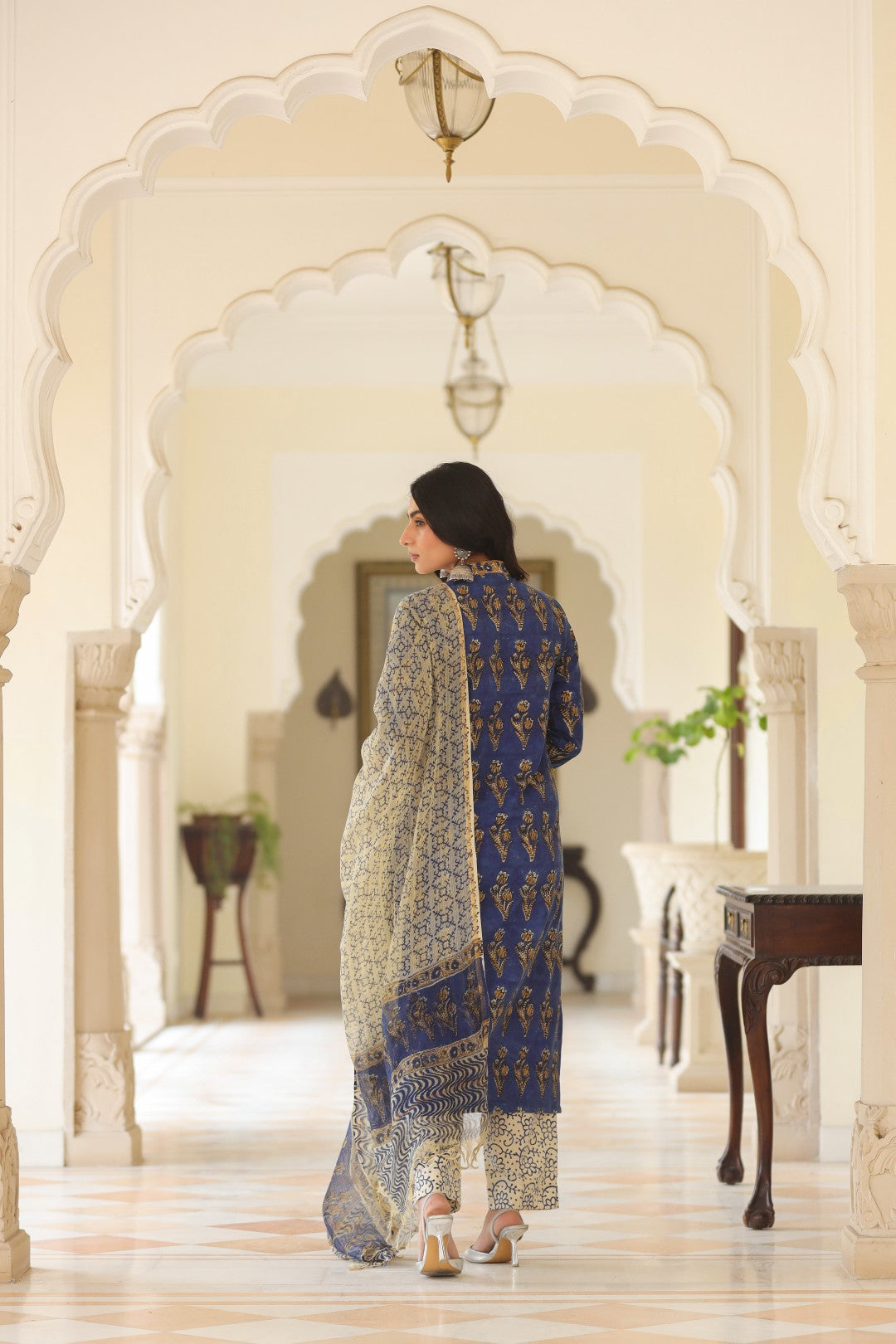 Himadri Blue Cotton Suit Set