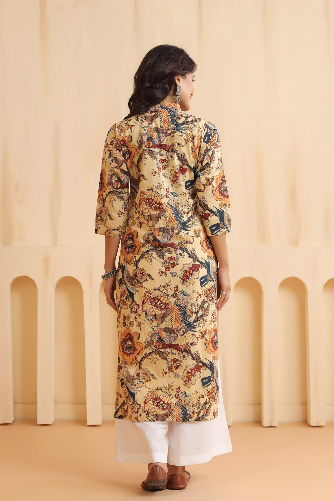 Abha Beige Cotton Kurta