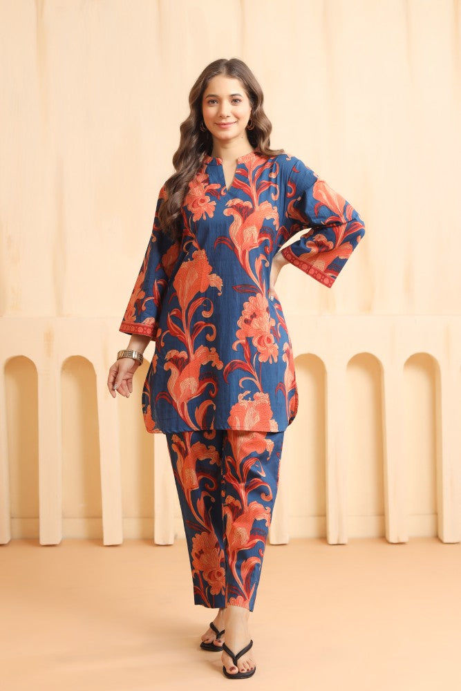 Maison Blue Cotton Coord Set