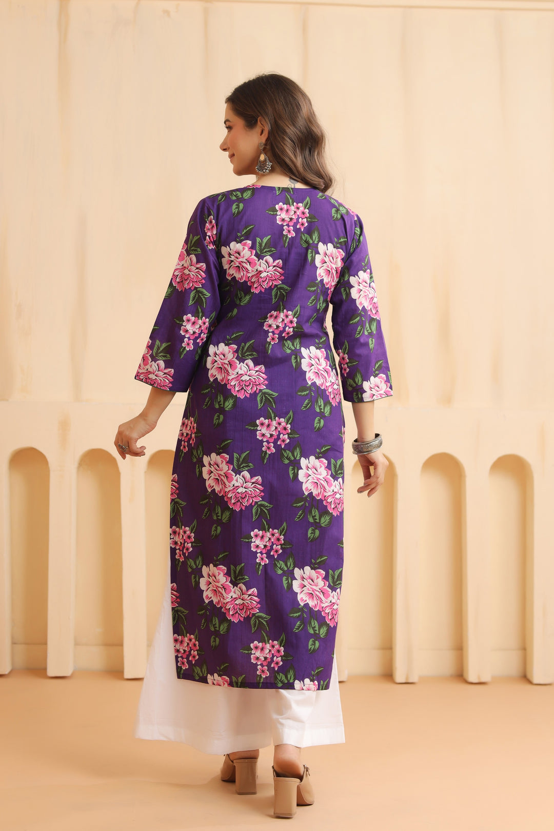 Imara Violet Cotton Kurta