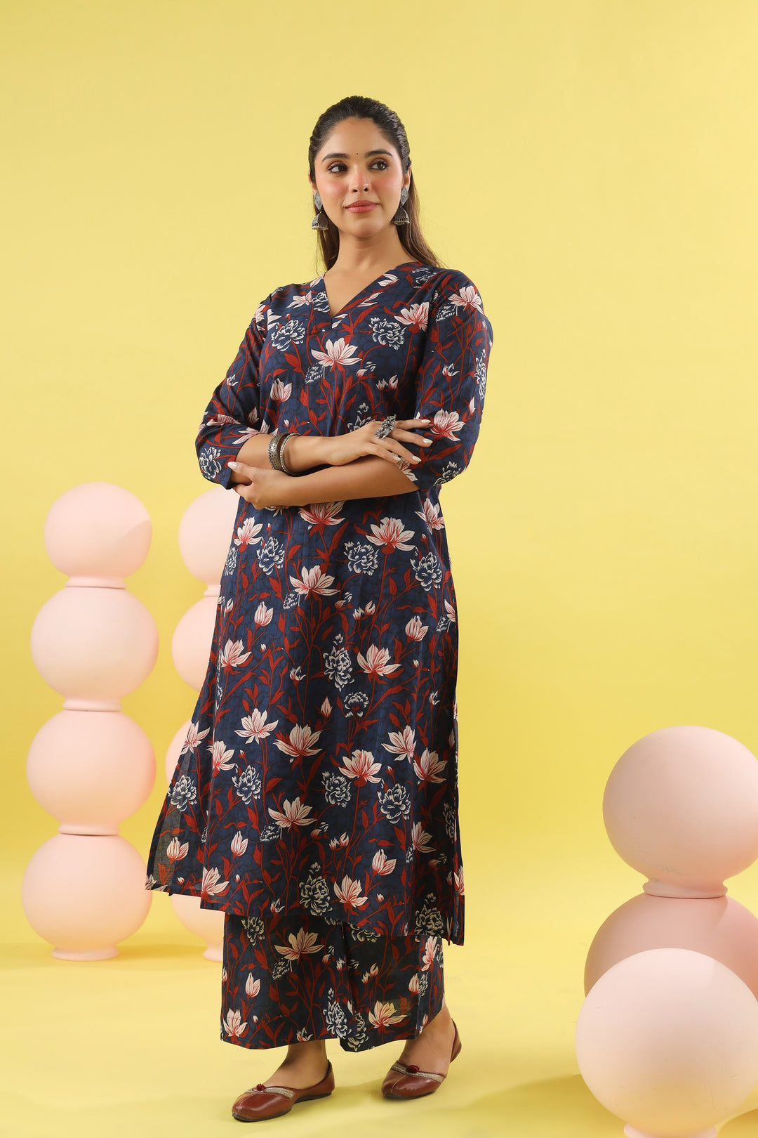 Sarika Blue A-line Kurta Set