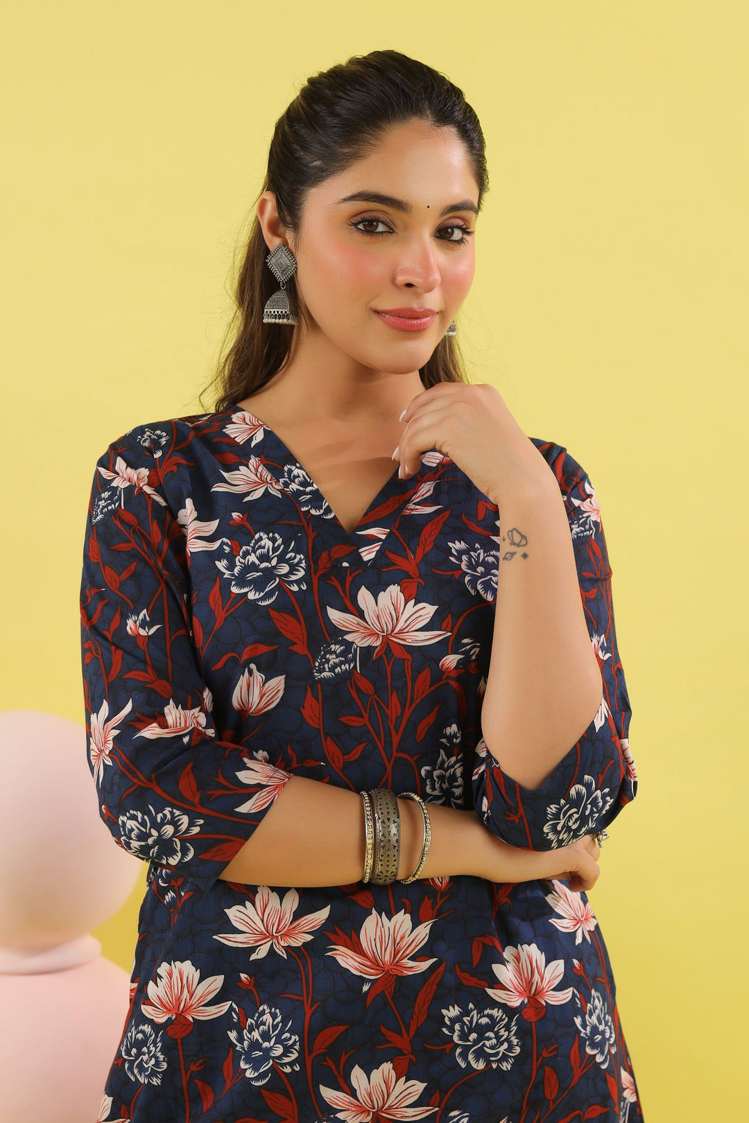 Sarika Blue A-line Kurta Set