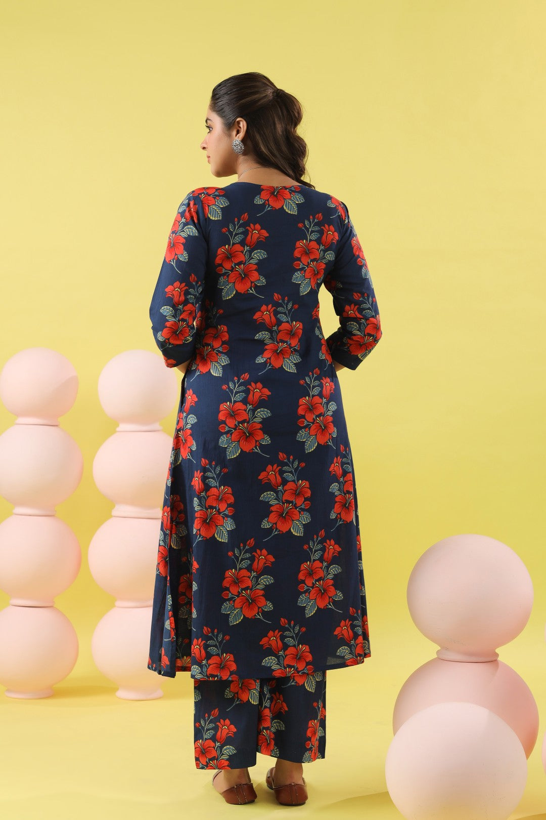 Khwab Blue A-line Kurta Set