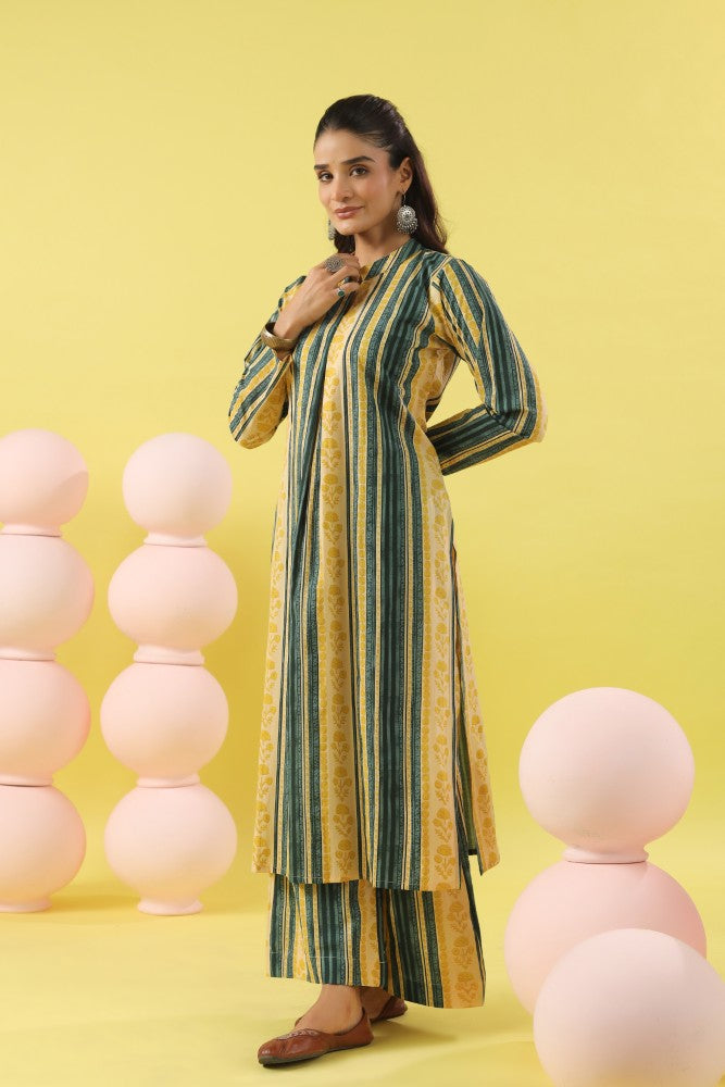 Rushali Abstract Floral Kurta Set