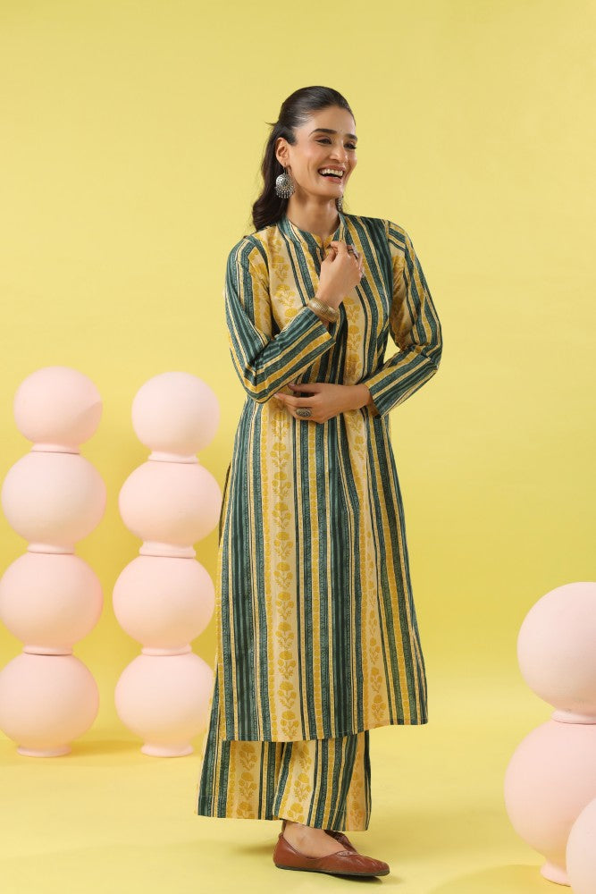 Rushali Abstract Floral Kurta Set