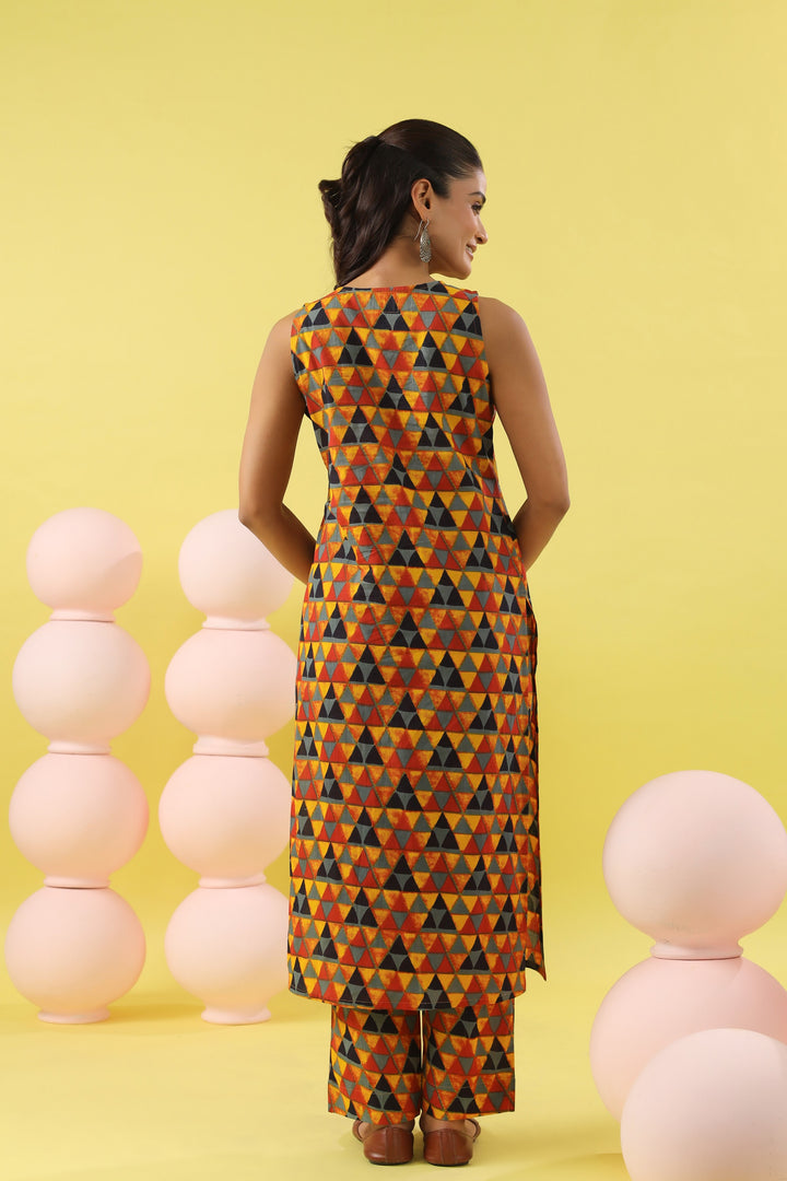 Shweta Multicolor Cotton Kurta Set