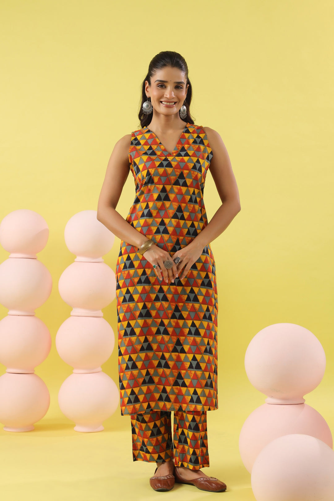 Shweta Multicolor Cotton Kurta Set