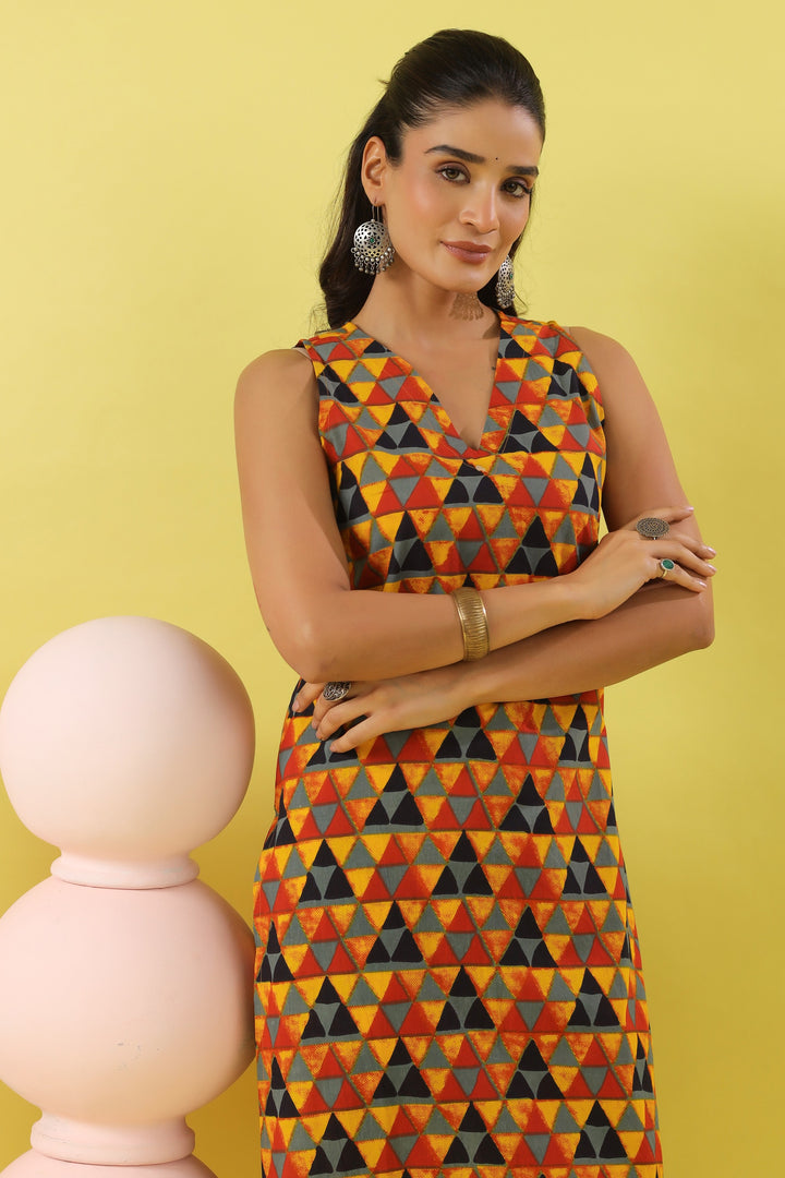 Shweta Multicolor Cotton Kurta Set
