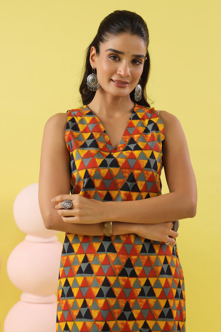 Shweta Multicolor Cotton Kurta Set