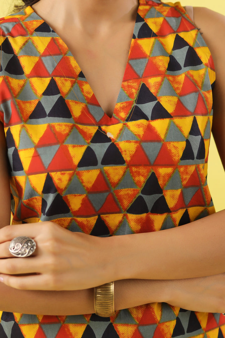 Shweta Multicolor Cotton Kurta Set