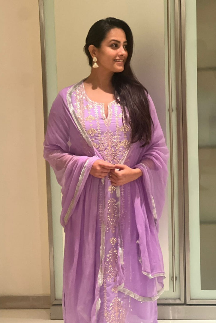 Lavender Aari Suit Set