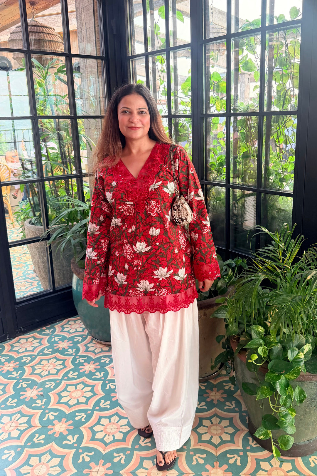 Chahat Red Farshi Salwar Set