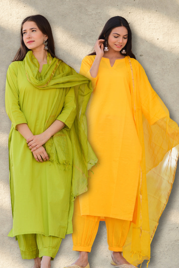 Combo - Lime & Yellow Doria Set