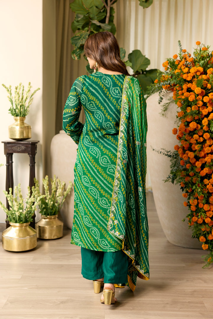 Mohini Green Bandhej Suit Set