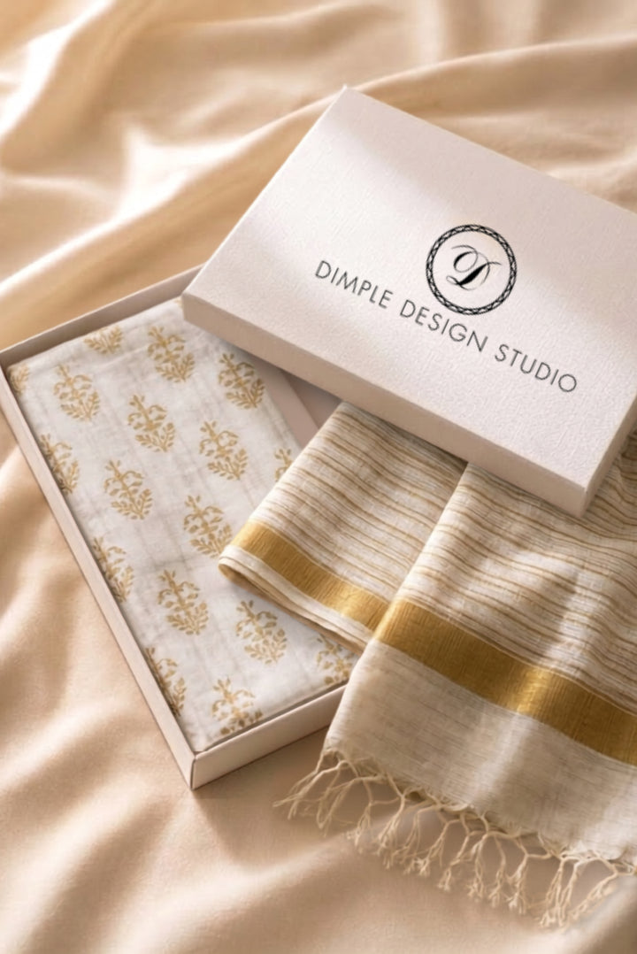 Unstitched - Dove White Cotton Suit Set