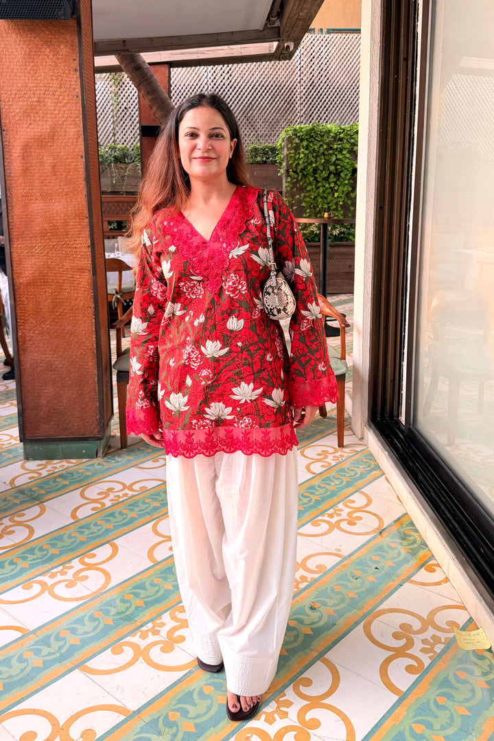 Chahat Red Farshi Salwar Set