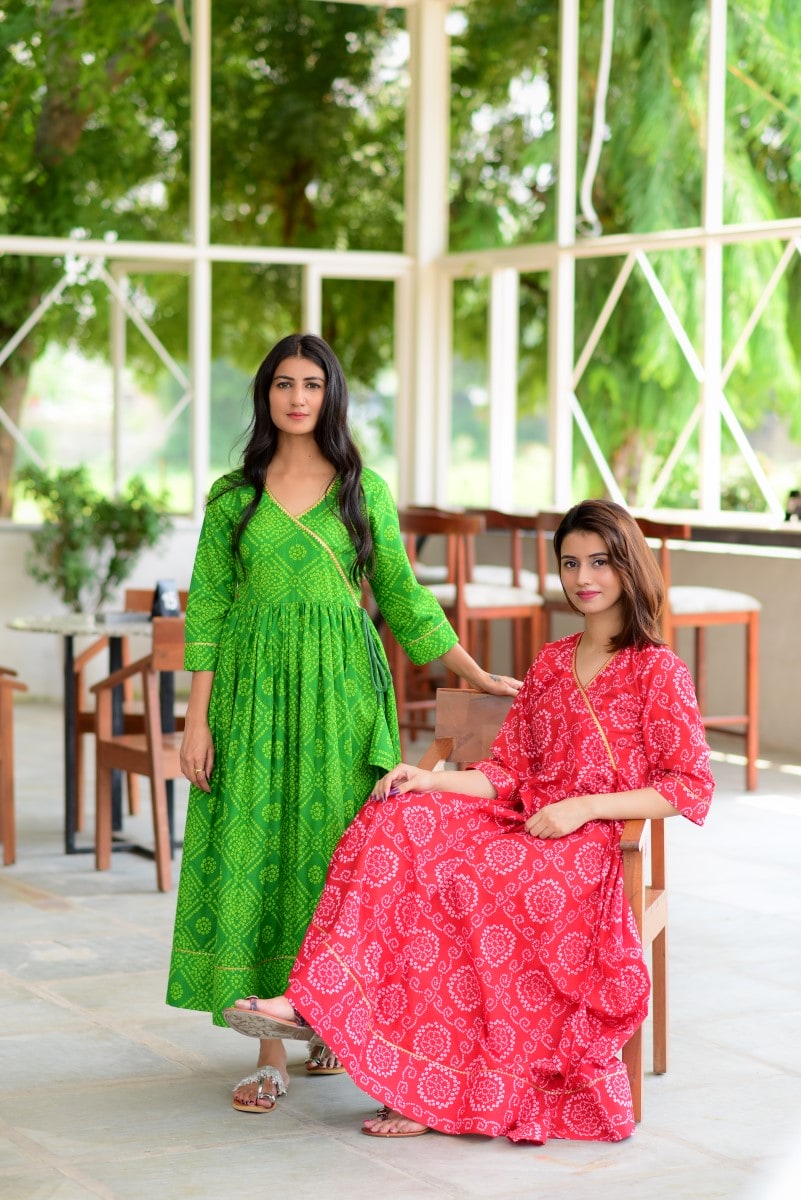 bandhani dress design pinterest Unveiling the Latest Cotton Bandhani Dress Designs on Libas
