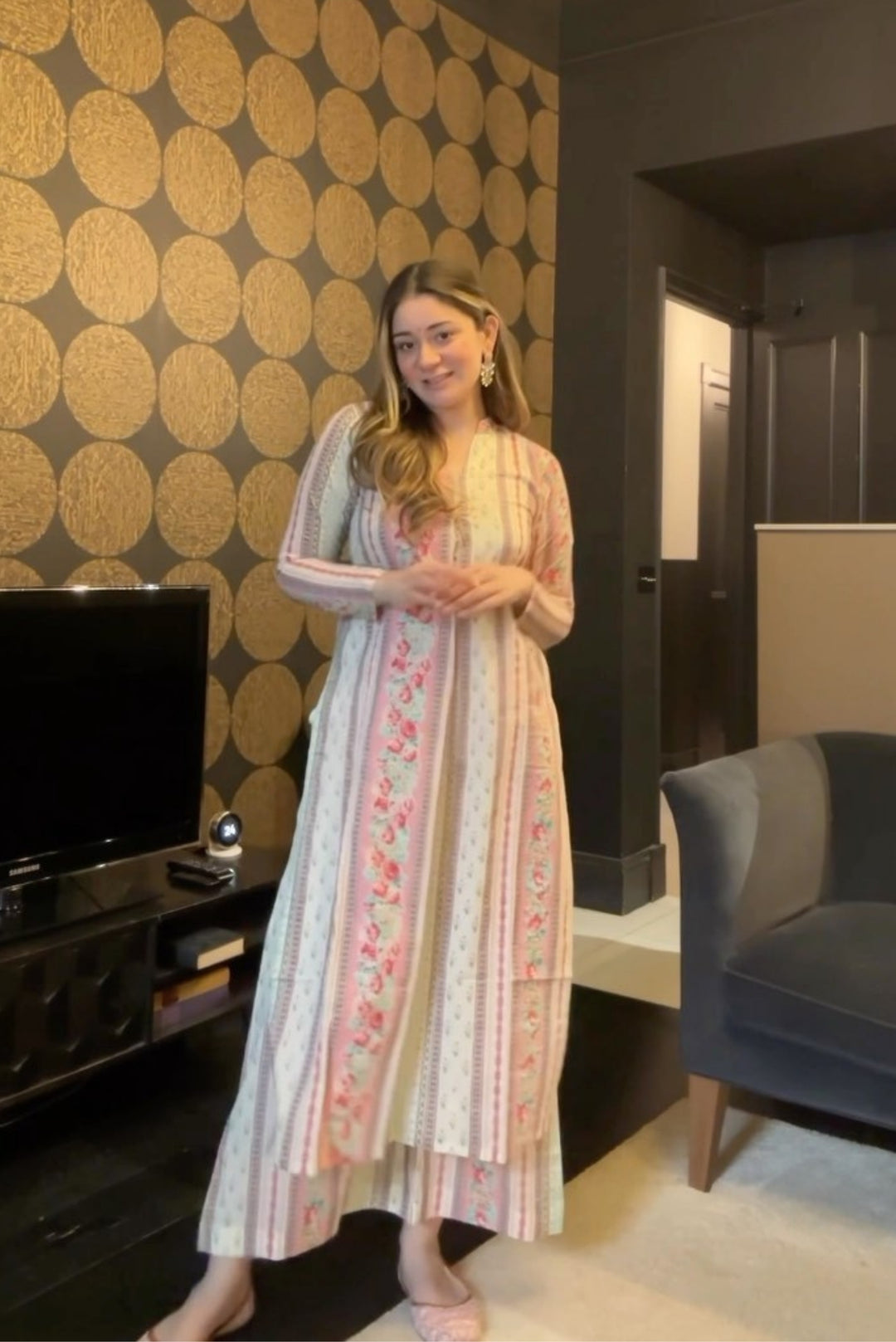 Abstract Floral Suit Set