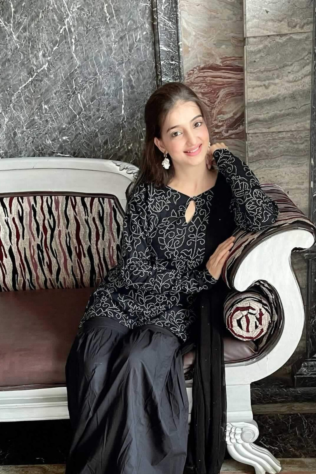 Black Bandhej Suit Set