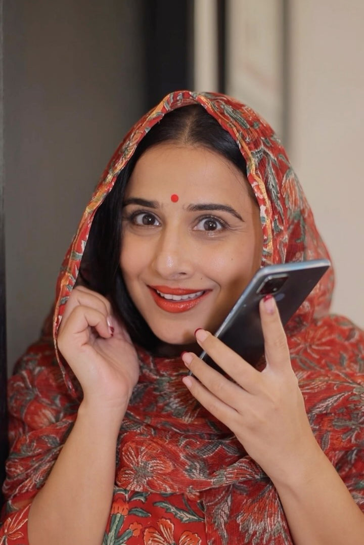 Red Kalamkari Suit Set