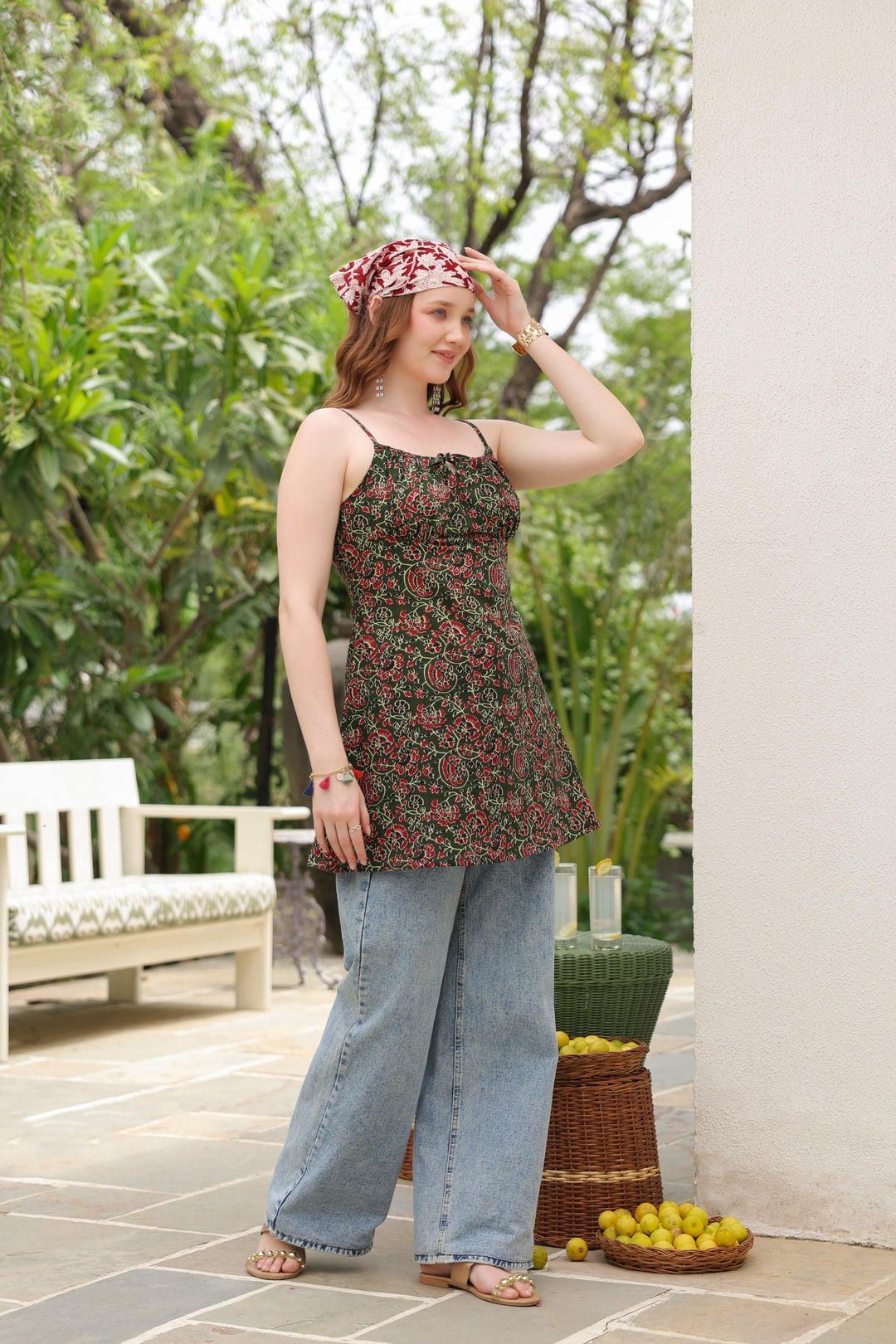 Vera Green Cotton Top