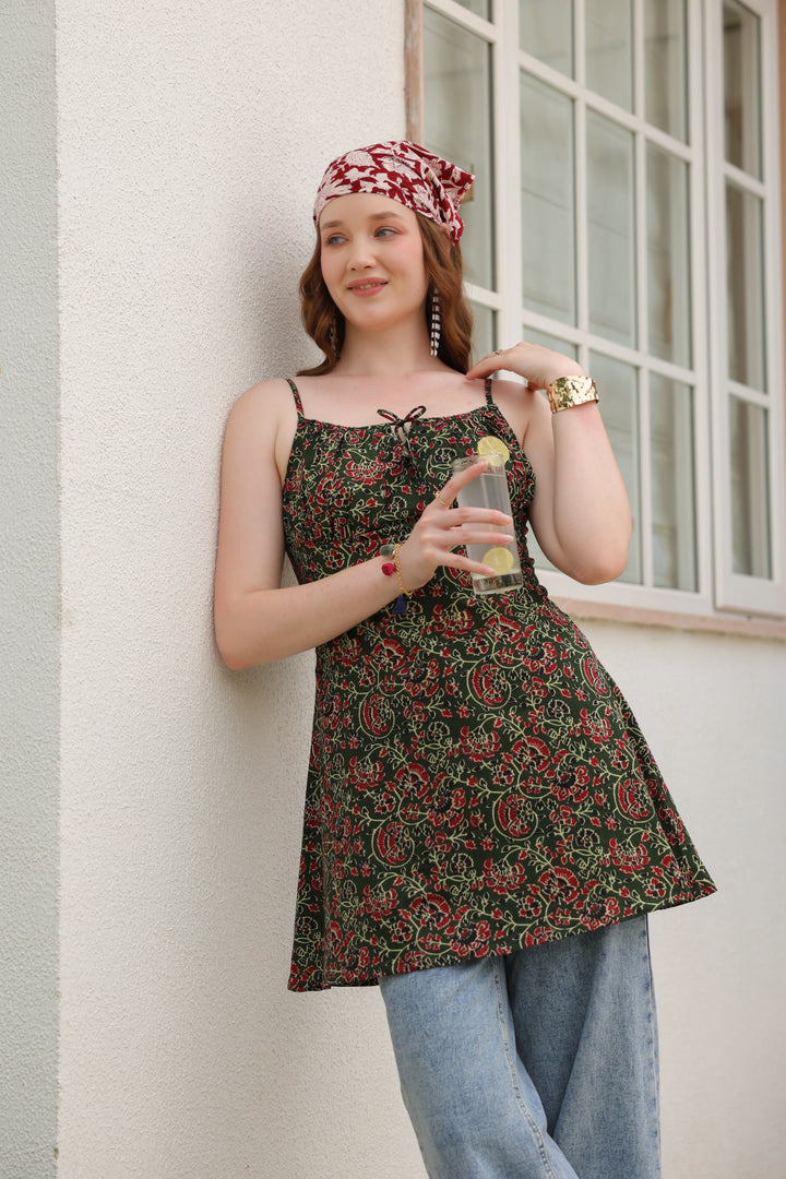 Vera Green Cotton Top