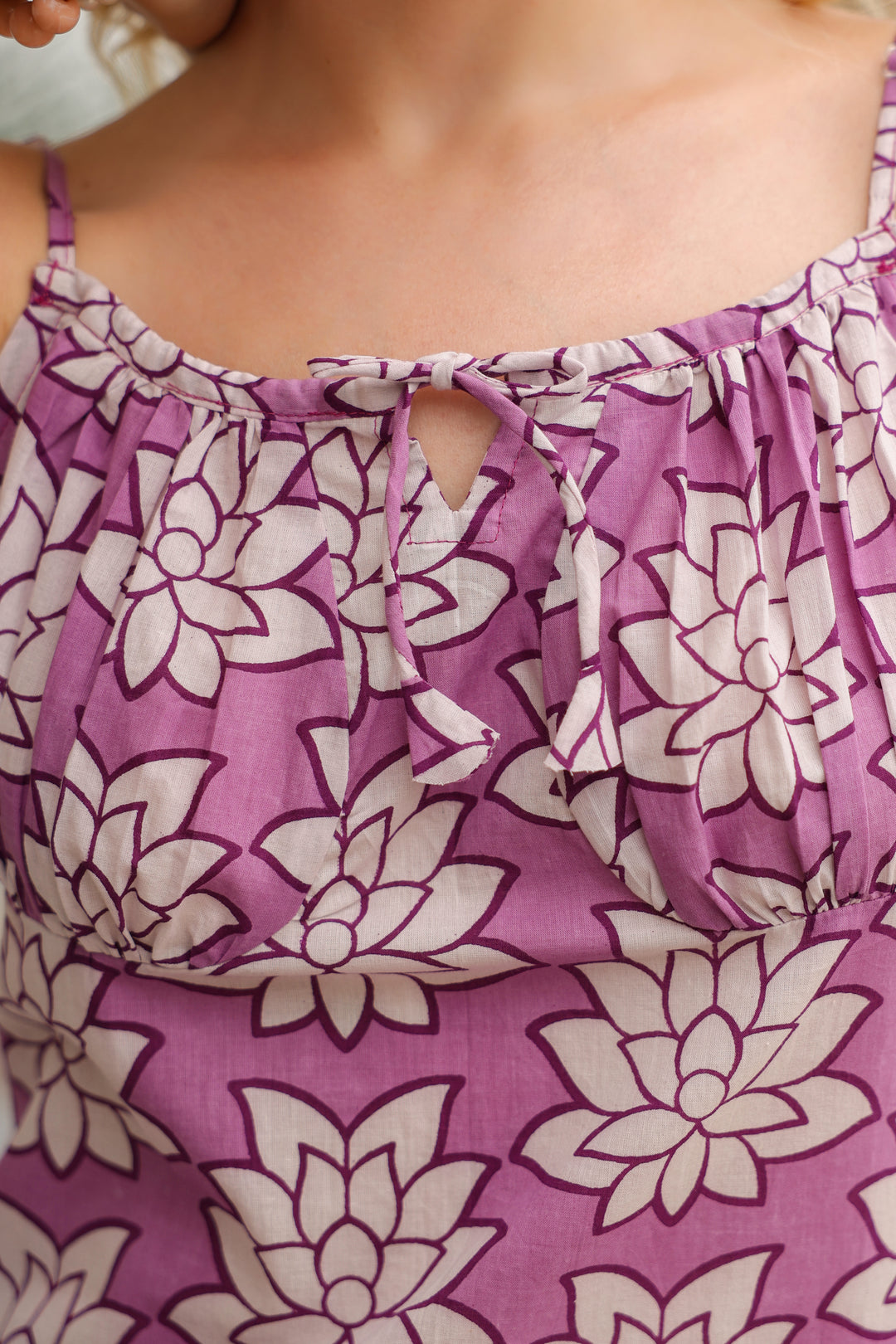 Nelly Lavender Cotton Top
