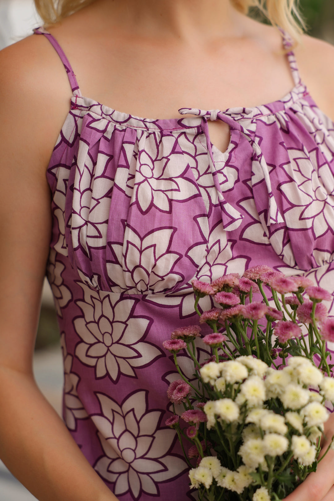 Nelly Lavender Cotton Top