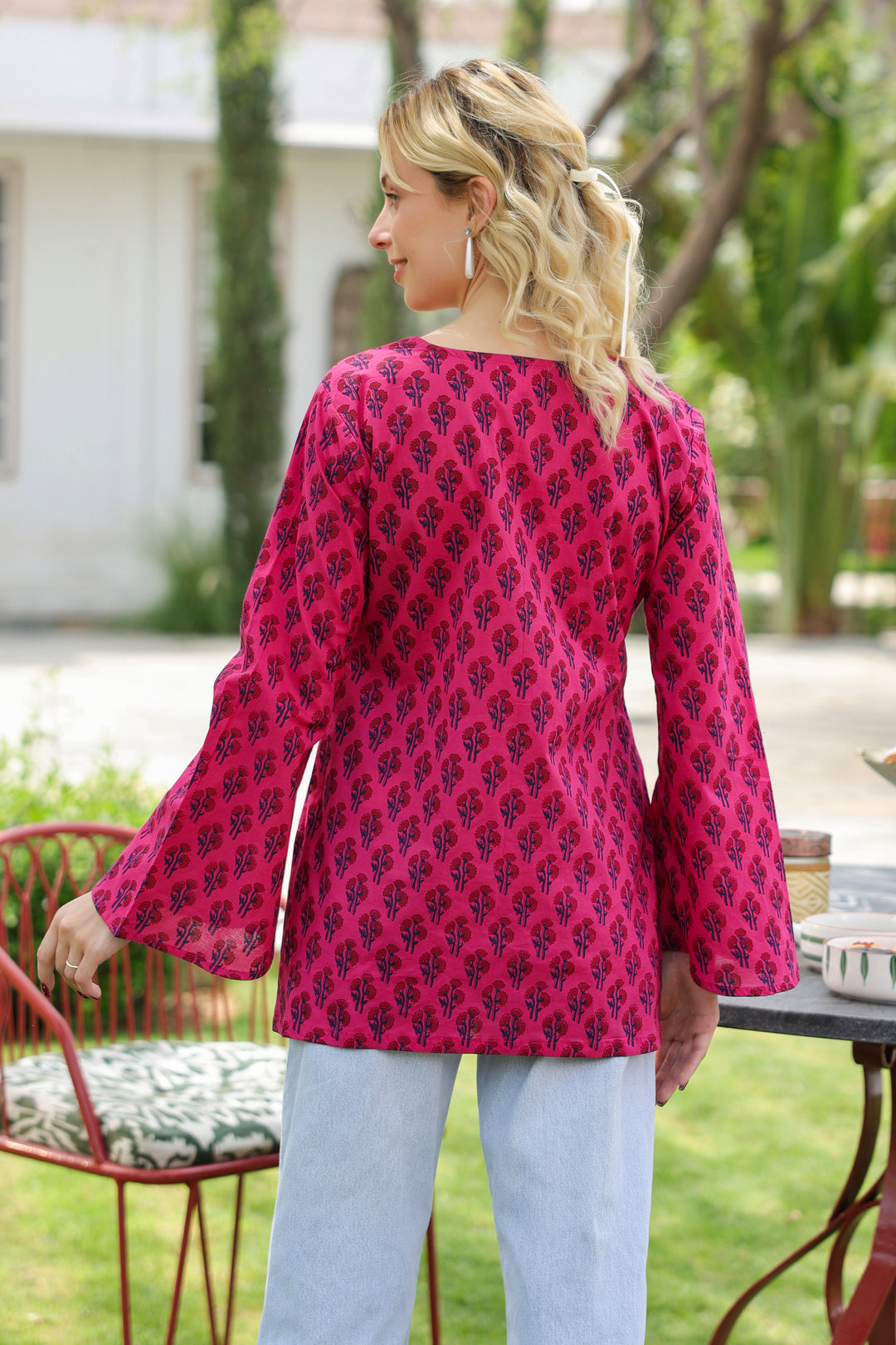Albina Pink Cotton Top