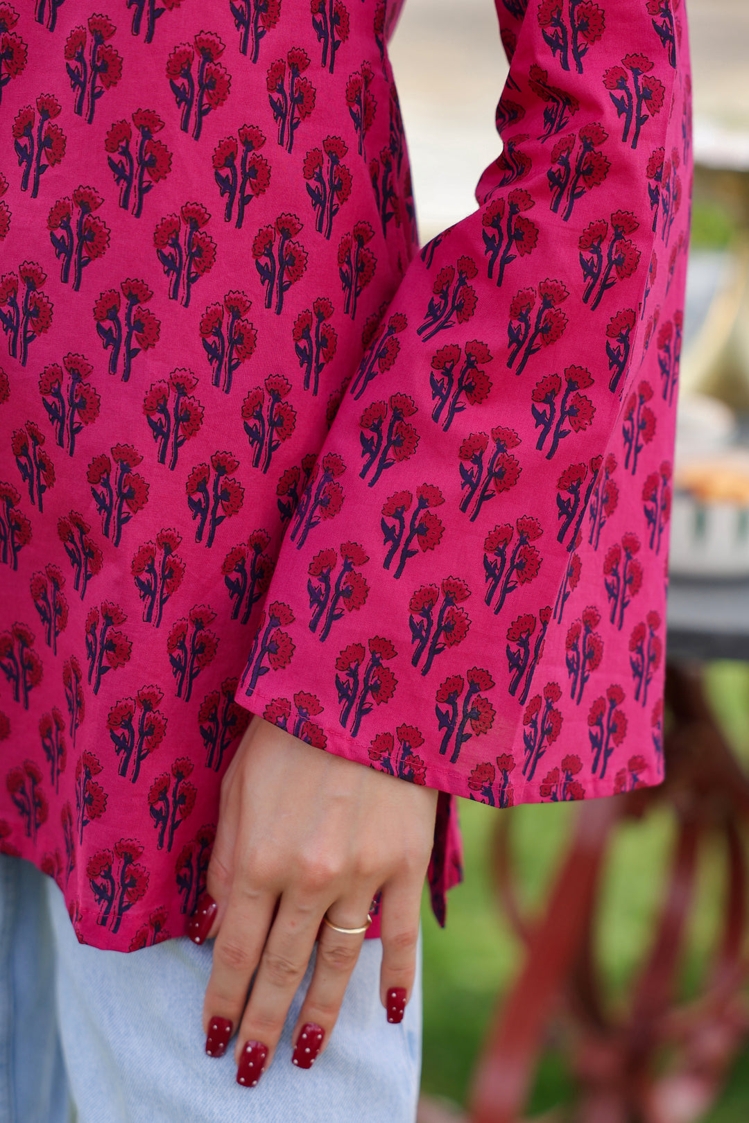 Albina Pink Cotton Top