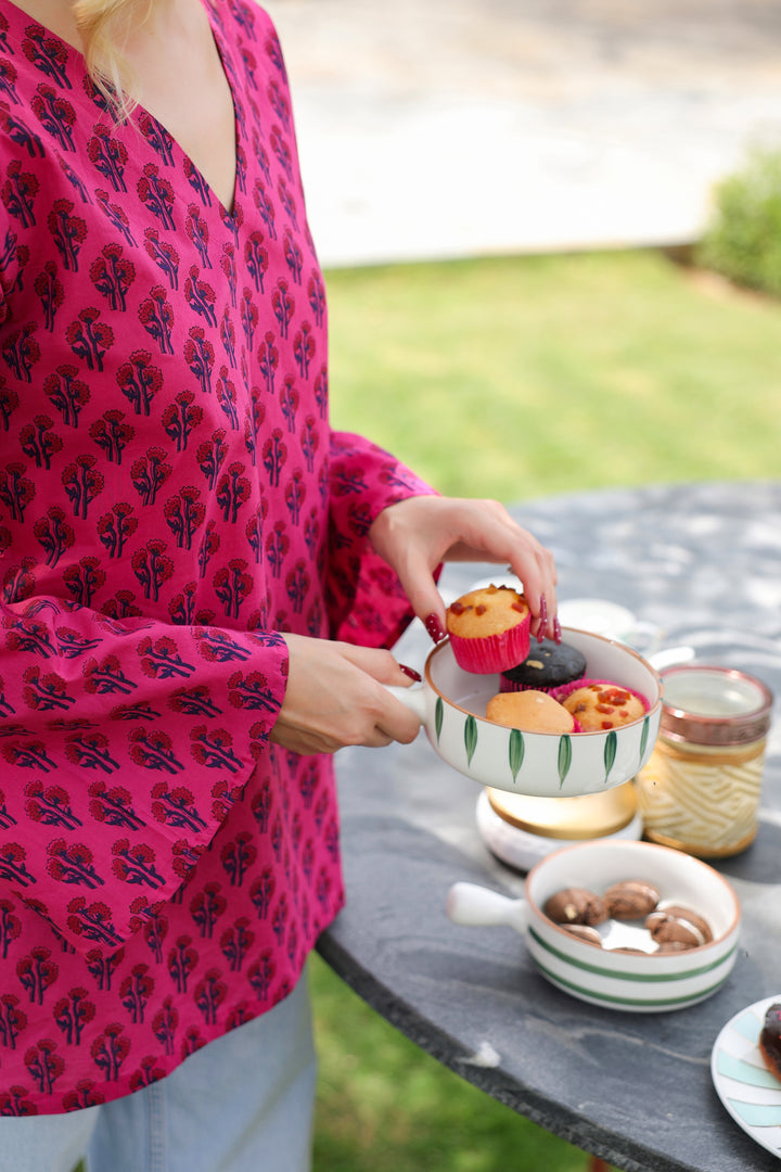 Albina Pink Cotton Top