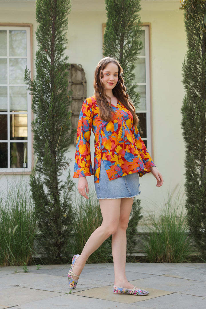 Kira Multicolor Cotton Top