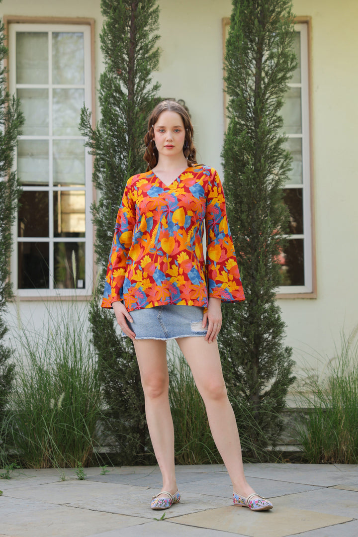 Kira Multicolor Cotton Top