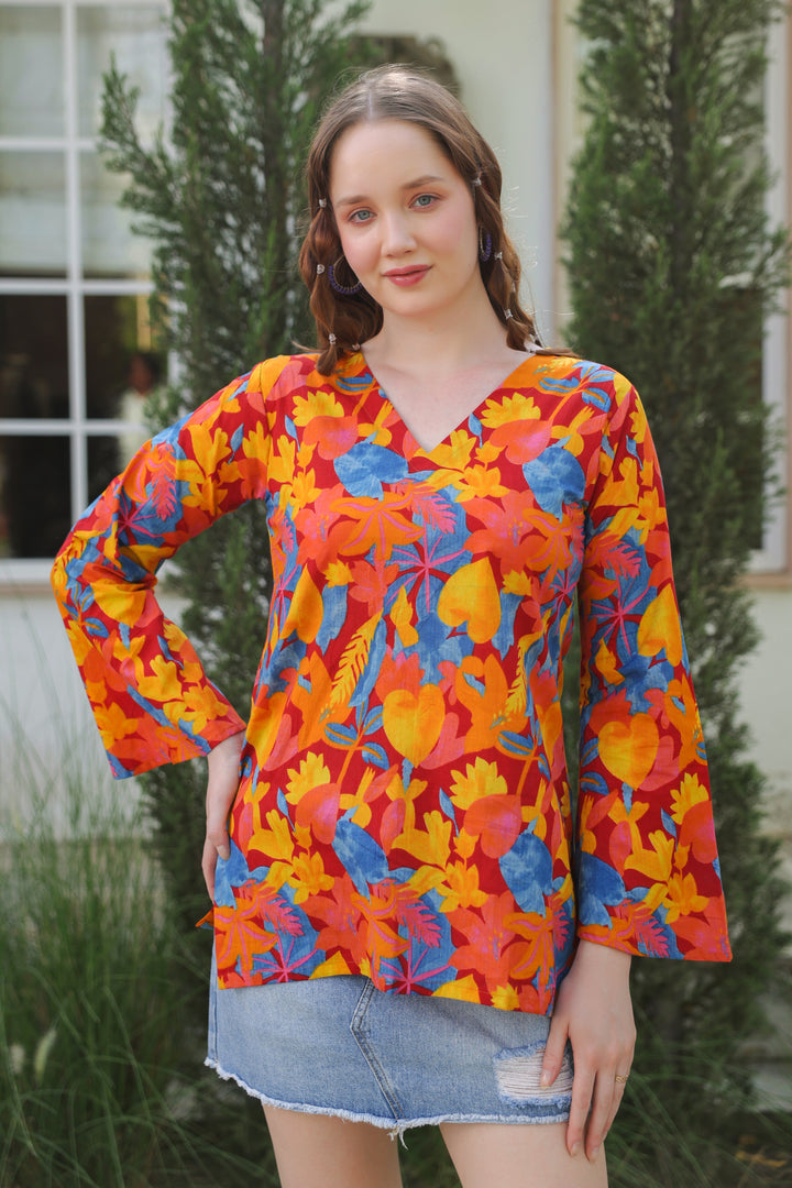 Kira Multicolor Cotton Top
