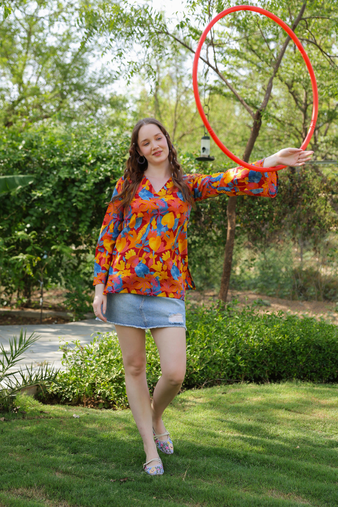 Kira Multicolor Cotton Top
