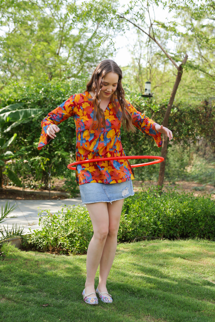 Kira Multicolor Cotton Top