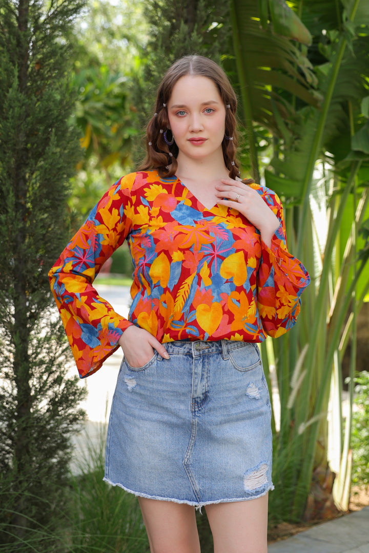 Kira Multicolor Cotton Top