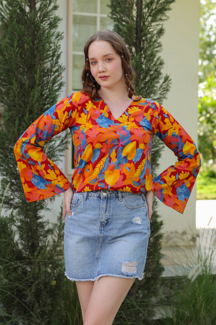 Kira Multicolor Cotton Top