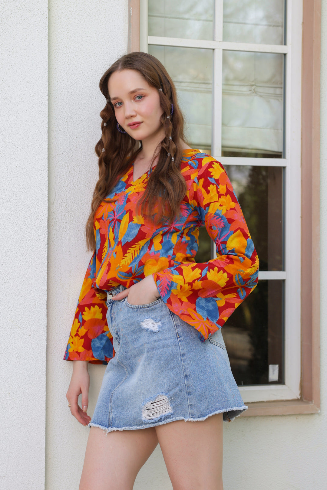 Kira Multicolor Cotton Top
