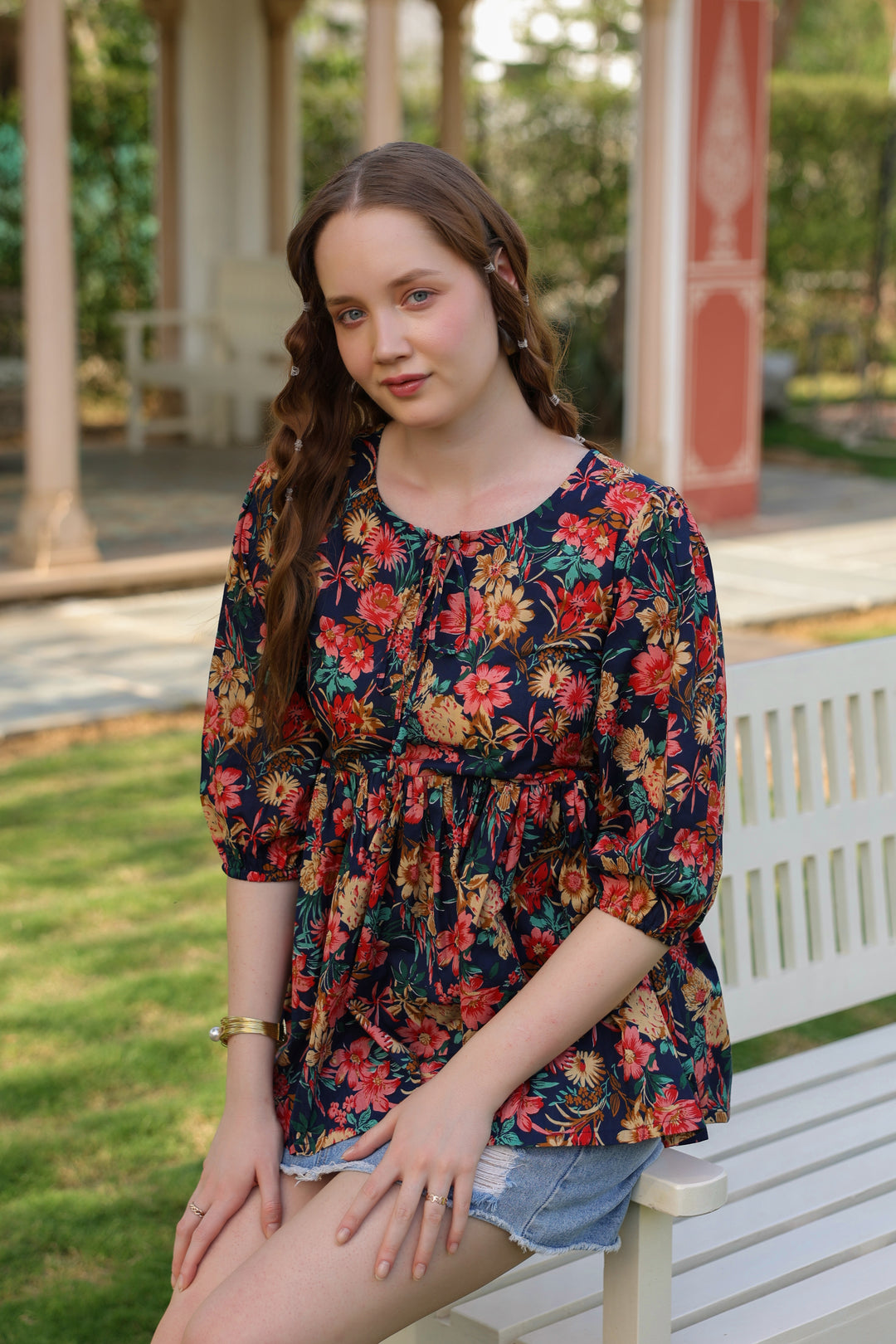 Poppy Multicolor Cotton Top