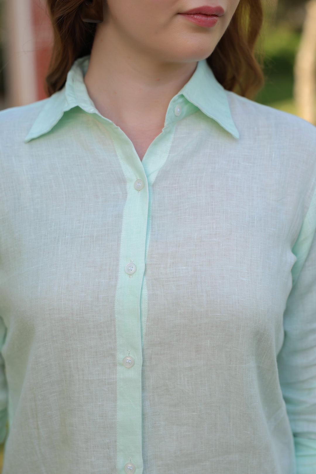 Light Green Pure Linen Co-ord Set