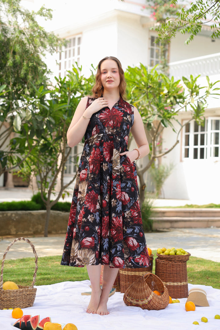 Yulia Multicolor Cotton Dress