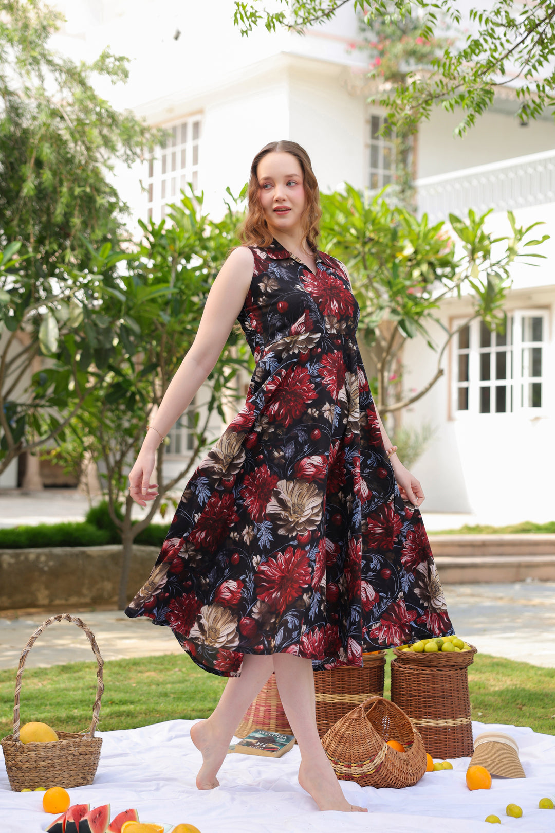 Yulia Multicolor Cotton Dress