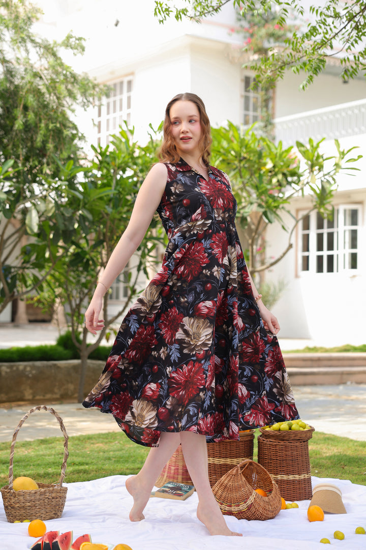 Yulia Multicolor Cotton Dress